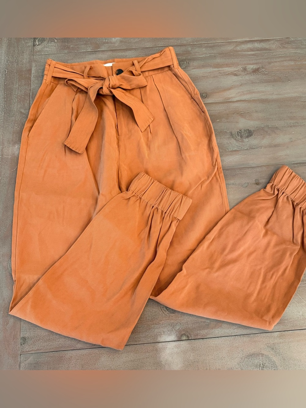 A Loves A Women’s Joggers Belted Paper bag Waist New Sz 0 Rust